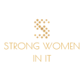 strong woman in IT logo